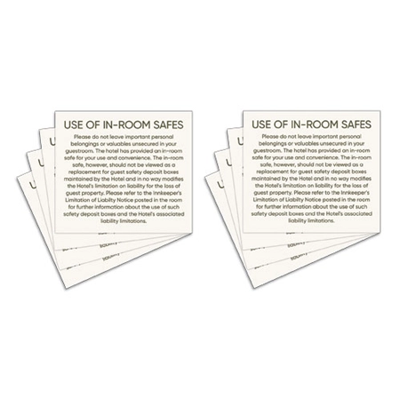 In-Room Safes Decal - 8 Pack