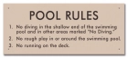 Iowa Pool Rules Sign