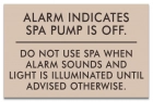 ISPSC Spa and Hot Tub Alarm Sign