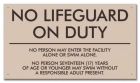 Kentucky No Lifeguard On Duty Sign