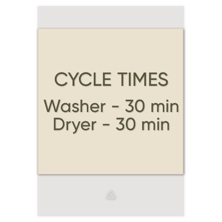 Laundry Cycle Times Sign