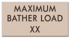 MAHC Maximum Bather Load Sign