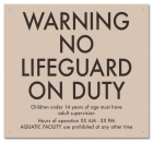 MAHC No Lifeguard Sign