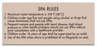 MAHC Spa Rules Sign