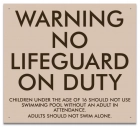 Maine No Lifeguard On Duty Warning Sign