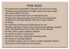 Maine Pool Rules Sign