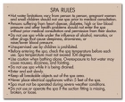 Maine Spa Rules Sign