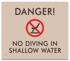 Maryland No Diving Shallow Water Sign