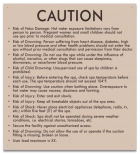 Maryland Spa Safety Rules Sign