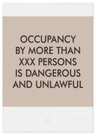 Maximum Occupancy Sign
