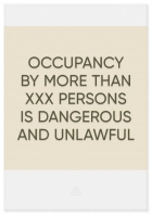Maximum Occupancy Sign