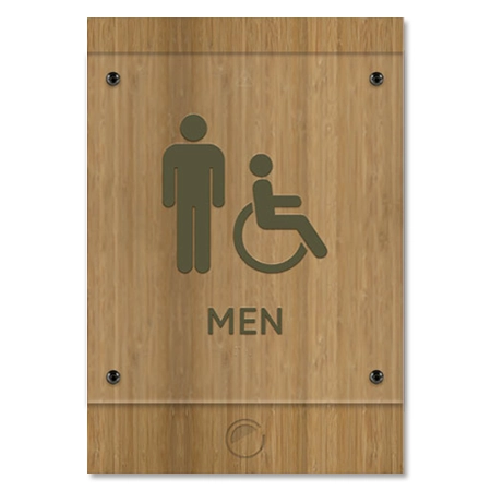 Men Sign w/Male & ISA Symbols