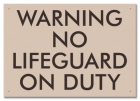 Missouri No Lifeguard Sign