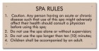 Missouri Spa Rules Sign