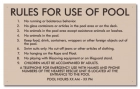 Mobile County, Alabama Pool Rules Sign