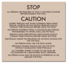 Mobile County, Alabama Pool Safety Rules Sign