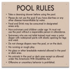 Montana Pool Rules Sign