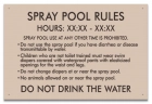 Montana Spray Pool Rules Sign