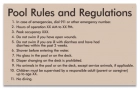 Montgomery County, Alabama Pool Rules and Regulations Sign