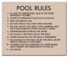 Montgomery County, Alabama Pool Rules and Regulations Sign