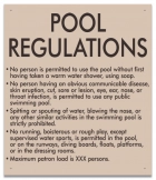 Nebraska Pool Regulations Sign