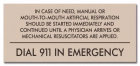 Nevada Dial 911 In Emergency Sign