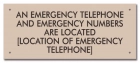 Nevada Emergency Phone Location Sign