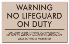 Nevada No Lifeguard Sign