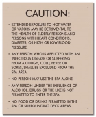 Nevada Spa Rules Sign