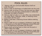 New Hampshire Pool Rules Sign
