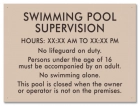 New Jersey Swimming Pool Supervision Sign