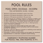 New York City Pool Rules Sign