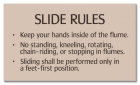 New York City White-Water Slide Rules Sign