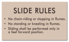 New York White-Water Slide Rules Sign