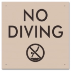 No Diving Sign with Symbol