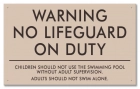North Carolina No Lifeguard On Duty Sign