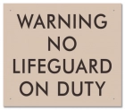 North Carolina No Lifeguard Sign for Wading Pools