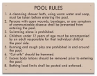 Oklahoma Pool Rules Sign