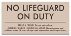 Oregon No Lifeguard On Duty Sign