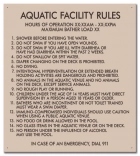 Oregon Pool Rules Sign