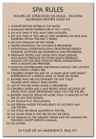 Oregon Spa Rules Sign
