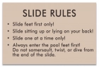 Oregon Waterpark Slide Rules Sign