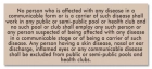 Prince William Communicable Disease Sign