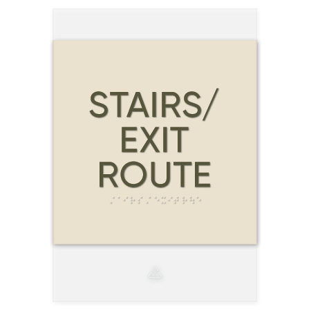 Stairs/Exit Route Egress Sign - CA Compliant