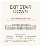 Standard Stairway Evacuation Plans - CA Compliant