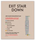 Standard Stairway Evacuation Plans - CA Compliant