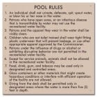 State Pool Sign - Pool Rules - West Virginia Compliant
