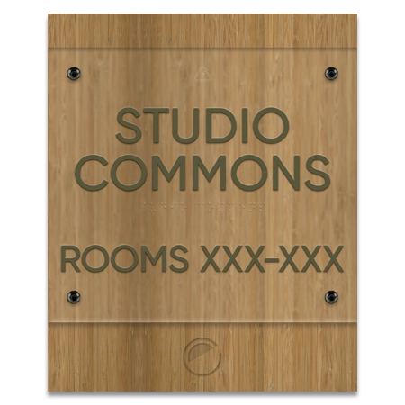 Studio Commons Sign w/Room Numbers