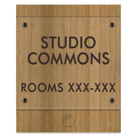 Studio Commons Sign w/Room Numbers