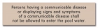 Tennessee Communicable Disease Pool Sign